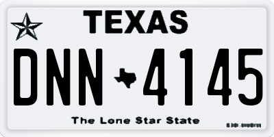 TX license plate DNN4145