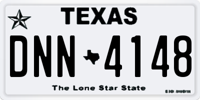 TX license plate DNN4148