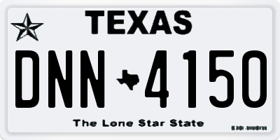 TX license plate DNN4150