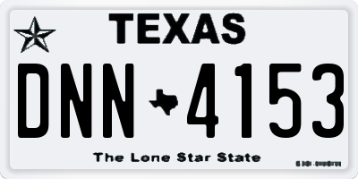 TX license plate DNN4153