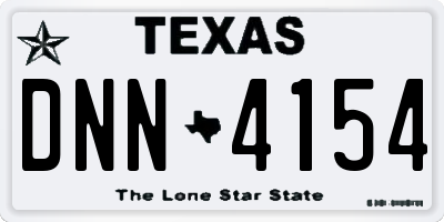 TX license plate DNN4154