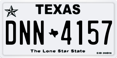 TX license plate DNN4157