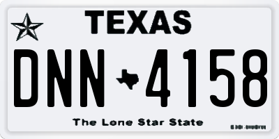 TX license plate DNN4158