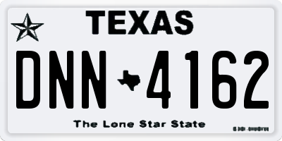 TX license plate DNN4162