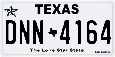 TX license plate DNN4164