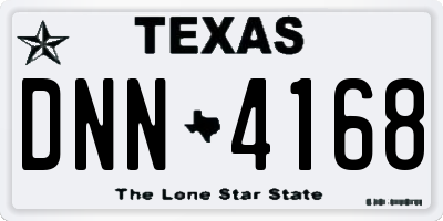 TX license plate DNN4168