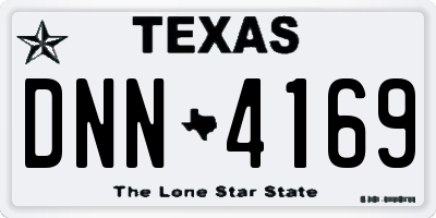 TX license plate DNN4169
