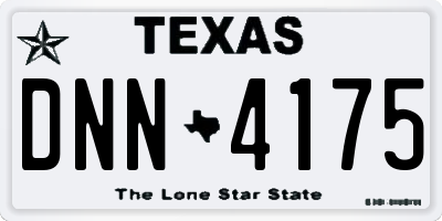 TX license plate DNN4175