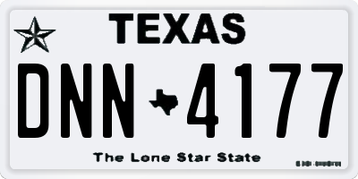 TX license plate DNN4177