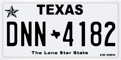 TX license plate DNN4182