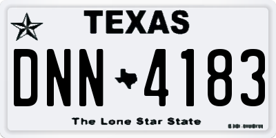 TX license plate DNN4183