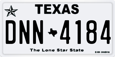 TX license plate DNN4184