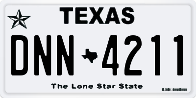 TX license plate DNN4211
