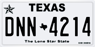 TX license plate DNN4214