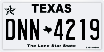 TX license plate DNN4219