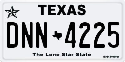TX license plate DNN4225