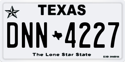 TX license plate DNN4227