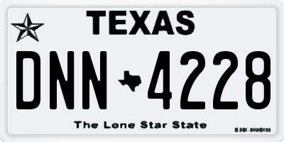 TX license plate DNN4228