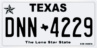 TX license plate DNN4229