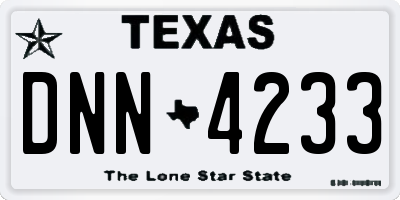 TX license plate DNN4233
