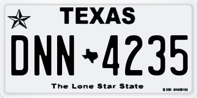 TX license plate DNN4235
