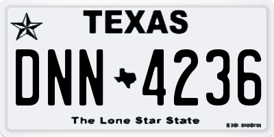 TX license plate DNN4236