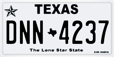 TX license plate DNN4237