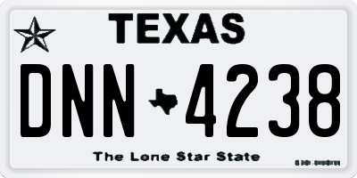 TX license plate DNN4238