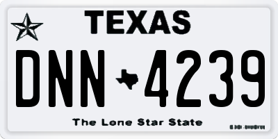 TX license plate DNN4239