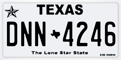 TX license plate DNN4246