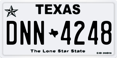 TX license plate DNN4248