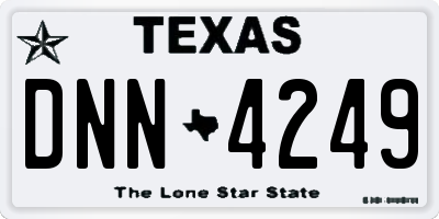 TX license plate DNN4249