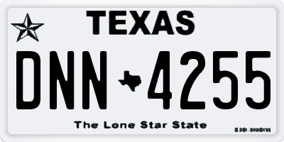 TX license plate DNN4255