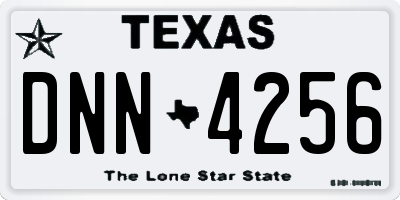 TX license plate DNN4256
