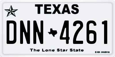 TX license plate DNN4261