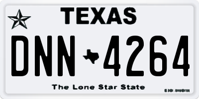TX license plate DNN4264