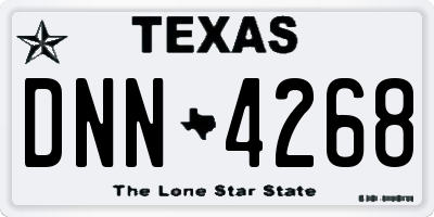 TX license plate DNN4268