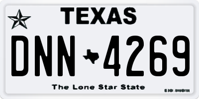 TX license plate DNN4269