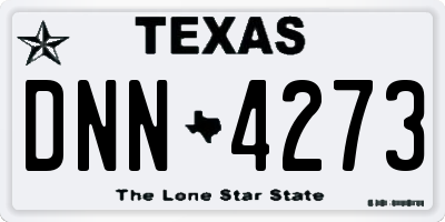 TX license plate DNN4273