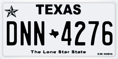 TX license plate DNN4276