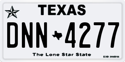 TX license plate DNN4277