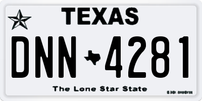 TX license plate DNN4281