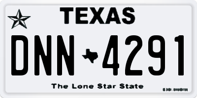 TX license plate DNN4291