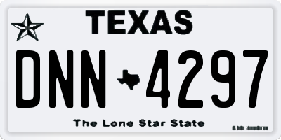 TX license plate DNN4297
