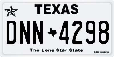 TX license plate DNN4298