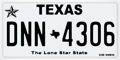 TX license plate DNN4306