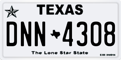TX license plate DNN4308