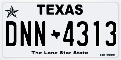 TX license plate DNN4313