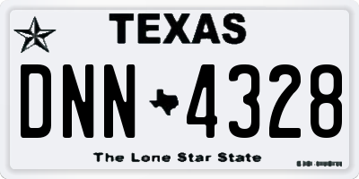 TX license plate DNN4328