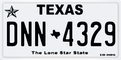 TX license plate DNN4329